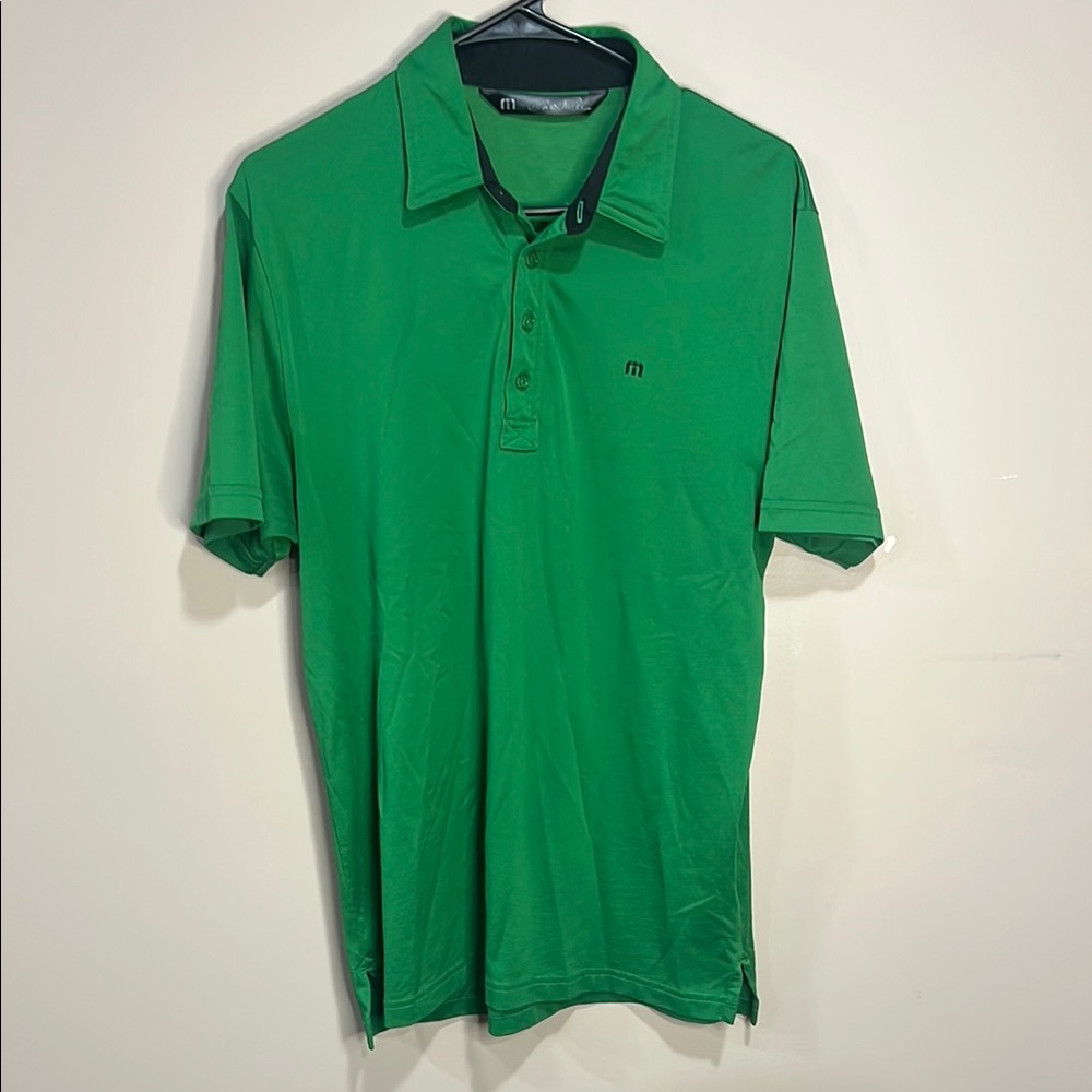 Travis Mathew green golf polo shirt size medium